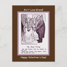 Funny Vintag Valentine Animal Couple Verabreden ko Postkarte