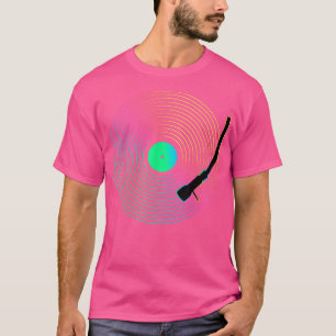 Funny Vintag Vinyl Record Player Sketch Zeichnend T-Shirt