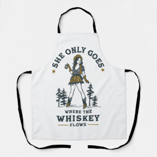 Funny Vintag Western Cowgirl Whiskey Lover Schürze