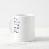 Funny Vintag Western Poodle Aufkleber Kaffeetasse (Vorderseite Links)