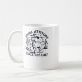 Funny Vintag Western Poodle Aufkleber Kaffeetasse (Links)