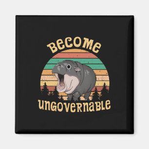 Funny Vintag wird unregierbar Moo Deng Ba1 Magnet