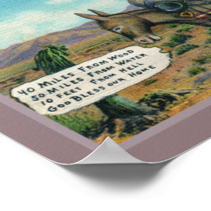 Funny Vintag Wüstenposter Poster