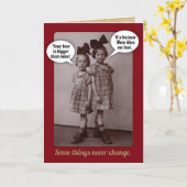 Funny Vintage 1920s Older Sister Birthday Card Karte (Gelbe Blume)