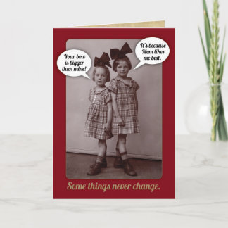 Funny Vintage 1920s Older Sister Birthday Card Karte