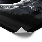 Funny Vintage Astronaut Space Eclipse Science Poster (Ecke)