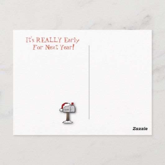 Funny Vintage Belated Postkarte (Rückseite)