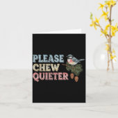 Funny Vintage Bird Nature Bird Watchers Karte (Gelbe Blume)