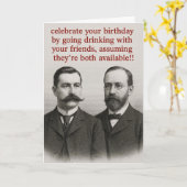 Funny vintage birthday card  karte (Gelbe Blume)