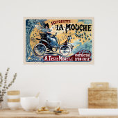 Funny Vintage Car Poster Copy Voiturette La Mouche (Küche)