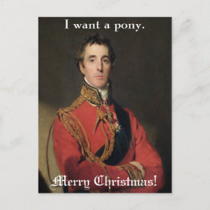 Funny Vintage Christmas Painting Feiertagspostkarte