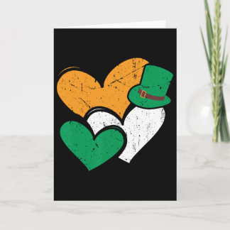 Funny Vintage Cute Hearts St Patricks Day Women Gi Karte