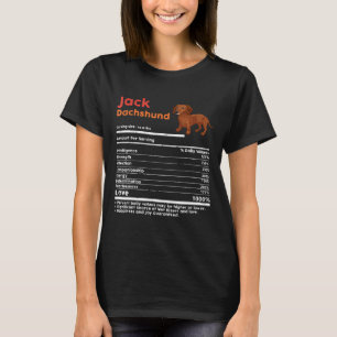 Funny Vintage Dackel Fakten Ernährung Dog Lover T-Shirt