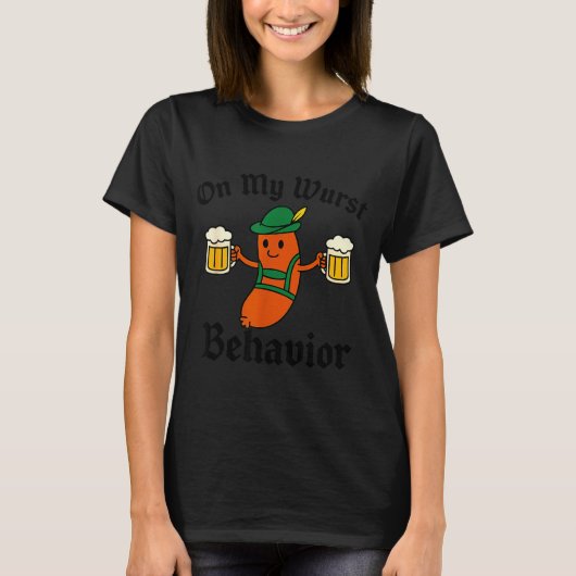 Funny Vintage German Octoberfest Wurst T-Shirt (Vorderseite)