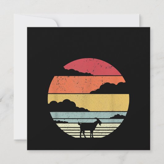 Funny Vintage Goat Gift Einladung (Vorderseite)