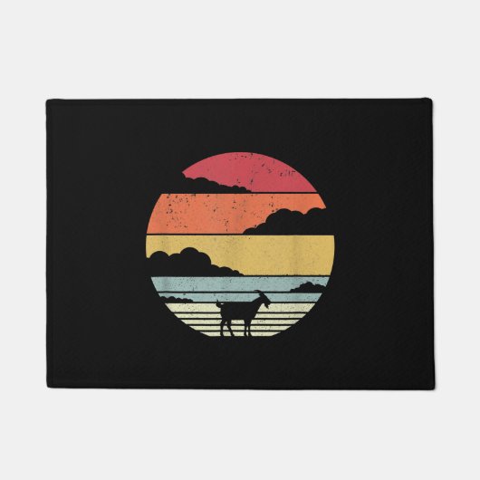 Funny Vintage Goat Gift Fußmatte (Vorderseite)