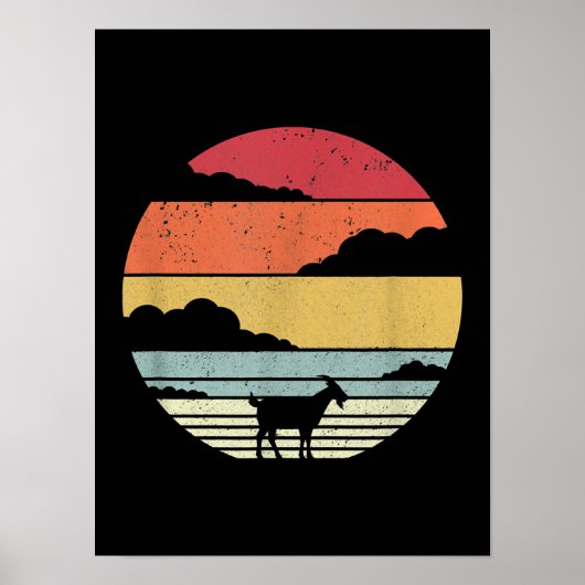 Funny Vintage Goat Gift Poster (Vorne)