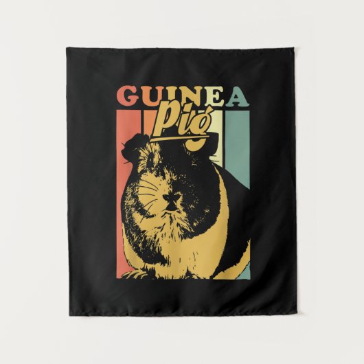 Funny Vintage Guinea Wandteppich (Vorderseite)