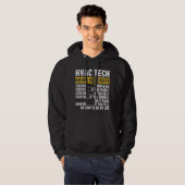 Funny Vintage HVAC Technician Apparel Hourly Rate Hoodie (Vorne ganz)