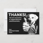 Funny Vintage Image Style Doggy Dankeskarte (Rückseite)