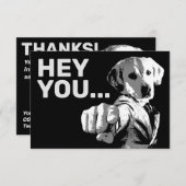 Funny Vintage Image Style Doggy Dankeskarte (Vorne/Hinten)