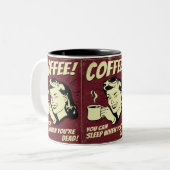 Funny Vintage Kaffeedesign Tasse (Vorderseite Links)