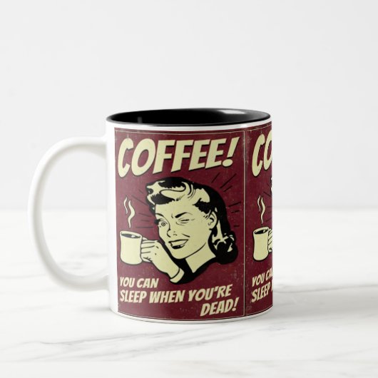 Funny Vintage Kaffeedesign Tasse (Links)