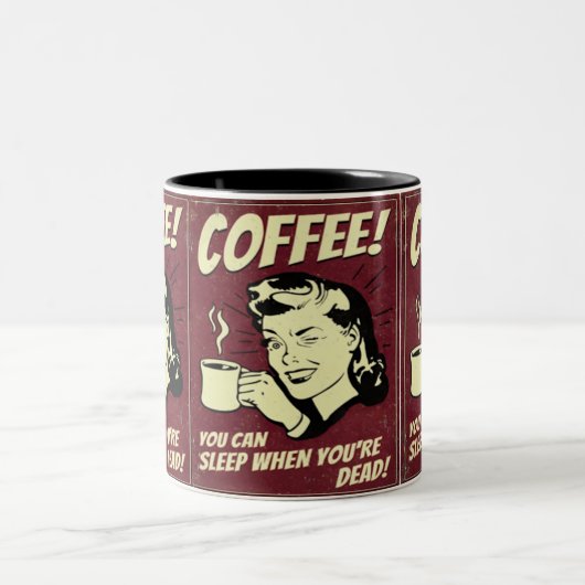 Funny Vintage Kaffeedesign Tasse (Mittel)