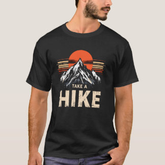 Funny Vintage Mountain Hiking Take a Hike Backpack T-Shirt