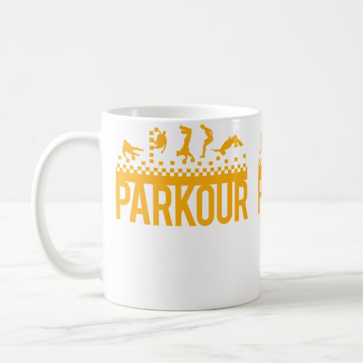 Funny Vintage Parkour Running Christmas Gift Kid Kaffeetasse (Links)