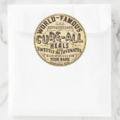 Funny Vintage Personalisierte Heilung Runder Aufkleber (Tasche)