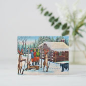 Funny Vintage Postcard Hirschjagdsaison Postkarte (Stehend Vorderseite)