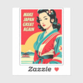 Funny Vintage Reise Japan Spaß Retro Style Aufkleber (Blatt)