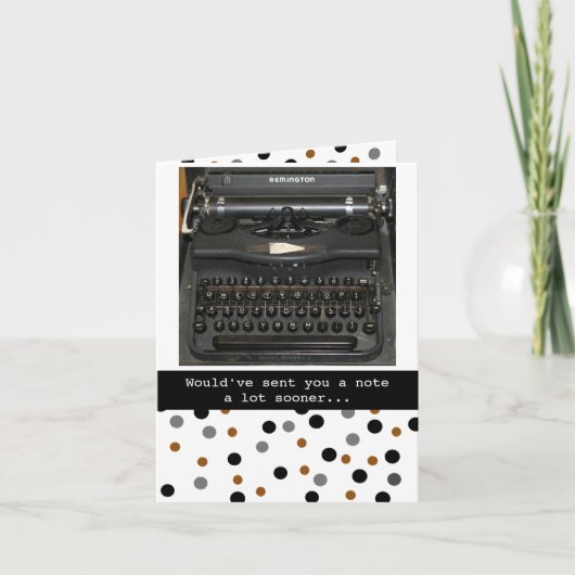 Funny Vintage Schreibmaschinenbeschreibungskarte Karte (Vorderseite)