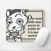 FUNNY VINTAGE STYLE CAT MOUSE PAD MOUSEPAD (Mit Mouse)