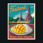 Funny Vintage Travel Thailand Spaß Retro Graphic Postkarte<br><div class="desc">Genießen Sie den Geist der leichten Unterhaltung und feiern Sie die Schönheit Thailands mit diesem einzigartigen Vintagen Design. Mit seinem zackigen Spaß und seinen lebhaften Bildern bringt dieses Design Ihnen ein Lächeln ins Gesicht und ein Gefühl von Wanderlust ins Herz.</div>
