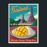 Funny Vintage Travel Thailand Spaß Retro Graphic Postkarte<br><div class="desc">Genießen Sie den Geist der leichten Unterhaltung und feiern Sie die Schönheit Thailands mit diesem einzigartigen Vintagen Design. Mit seinem zackigen Spaß und seinen lebhaften Bildern bringt dieses Design Ihnen ein Lächeln ins Gesicht und ein Gefühl von Wanderlust ins Herz.</div>
