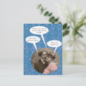 Funny Vintage Verlobung Postkarte (Stehend Vorderseite)
