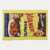 Funny Vintage "Vitamin Donuts" Werbung Handtuch (Horizontal)