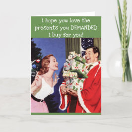 Funny Vintage Weihnachtskarte Feiertagskarte