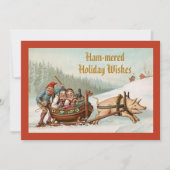 Funny Vintagen dänischen Weihnachten Betrunken Pig (Vorderseite)