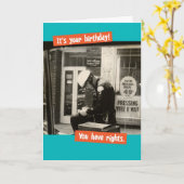 Funny Vintager Polizist Schreiben Geburtstagskarte Karte (Gelbe Blume)