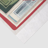 Funny Vintager Weihnachtsmann mit Weihnachtsgesche Seidenpapier (Detail)