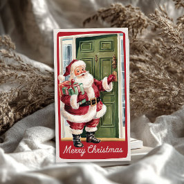 Funny Vintager Weihnachtsmann mit Weihnachtsgesche Seidenpapier