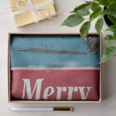 Funny Vintager Weihnachtsmann mit Weihnachtsgesche Seidenpapier (Geschenk)