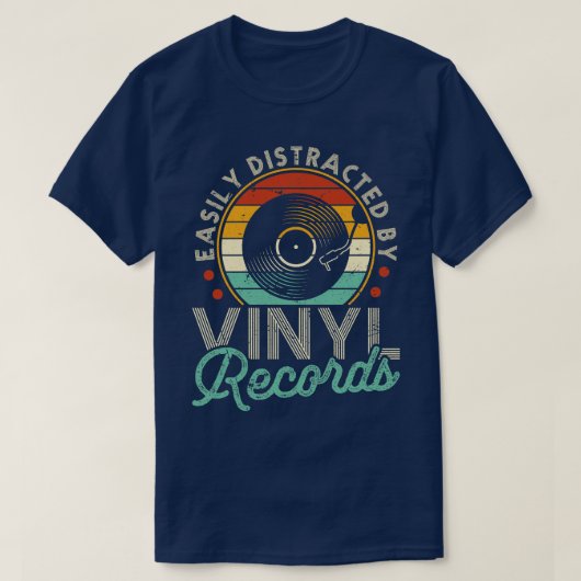 Funny Vinyl Platten Lover T-Shirt (Design vorne)