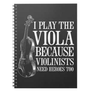 Funny Viola Player, weil Violinisten Helden brauch Notizblock