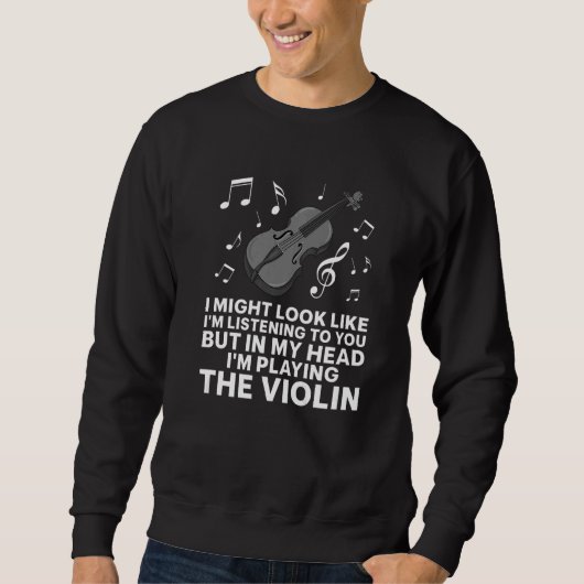 Funny Violin Art For Cello Player Men Women Violin Sweatshirt (Vorderseite)