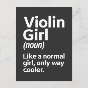 Funny Violin Girl Music Instrument Musiker Musiker Postkarte