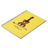 Funny Violin Niedlich Owl Musiker Kinder Musik Notizblock (Linke Seite)